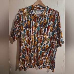 Newport Men's Colorful Graphic Button Down Shirt